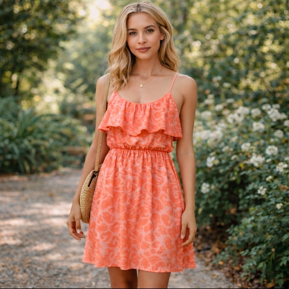 Lilly Pulitzer For Target Jungle Orange Pink Giraffe Giraffeeey Dress Sz Small